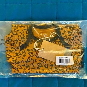 NIB 3-6 month LS big leopard bodysuit